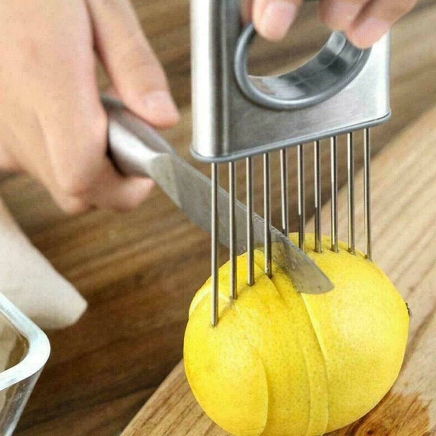 Stainless Steel Vegetable Holder and Slicer