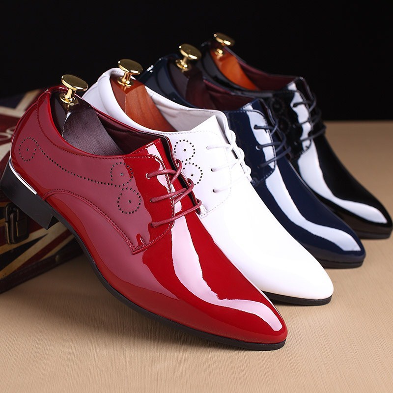 Elegant Men's Patent Leather Oxford Shoes