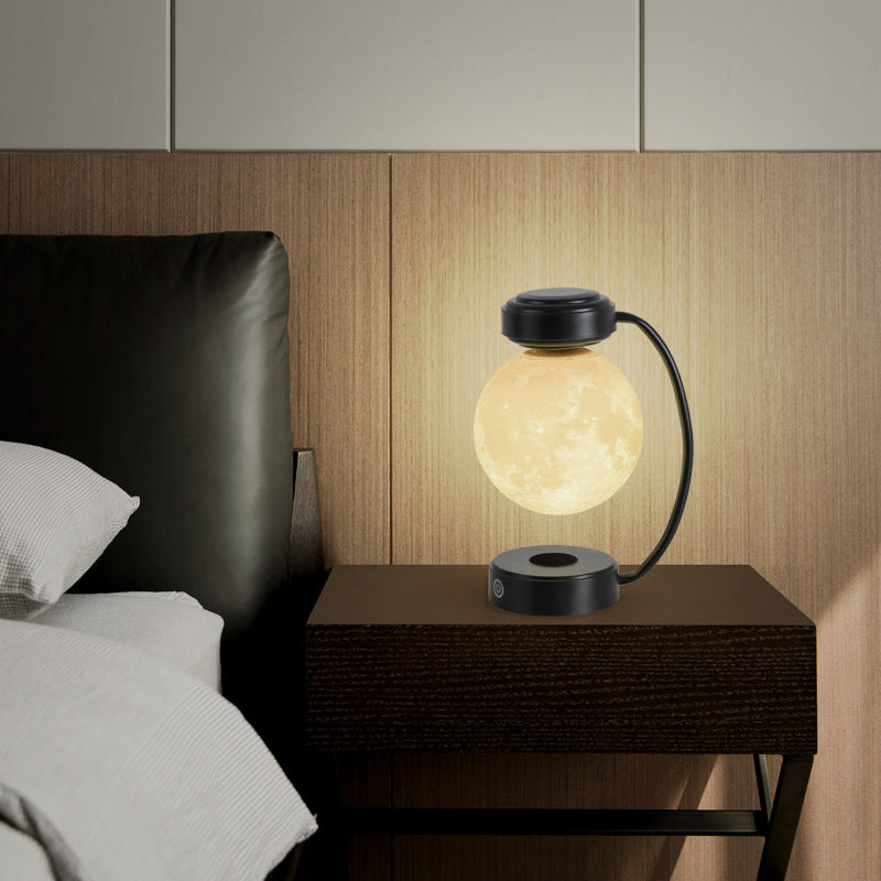 Levitating Moon Lamp with Magnetic Suspension