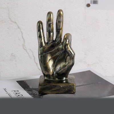 Hand Gesture Decorative Sculpture