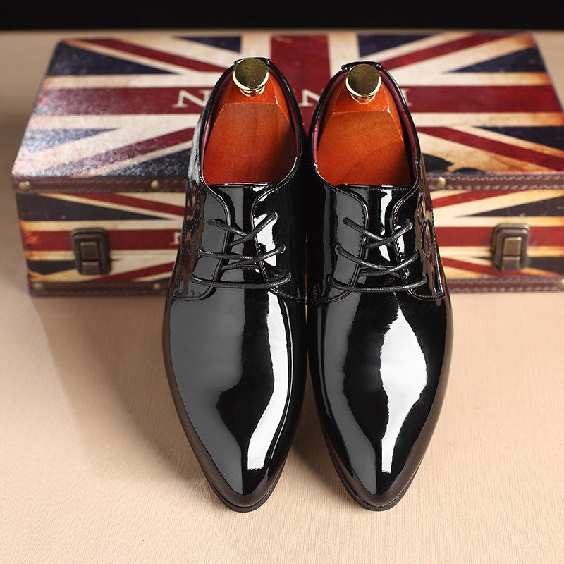 Elegant Men's Patent Leather Oxford Shoes