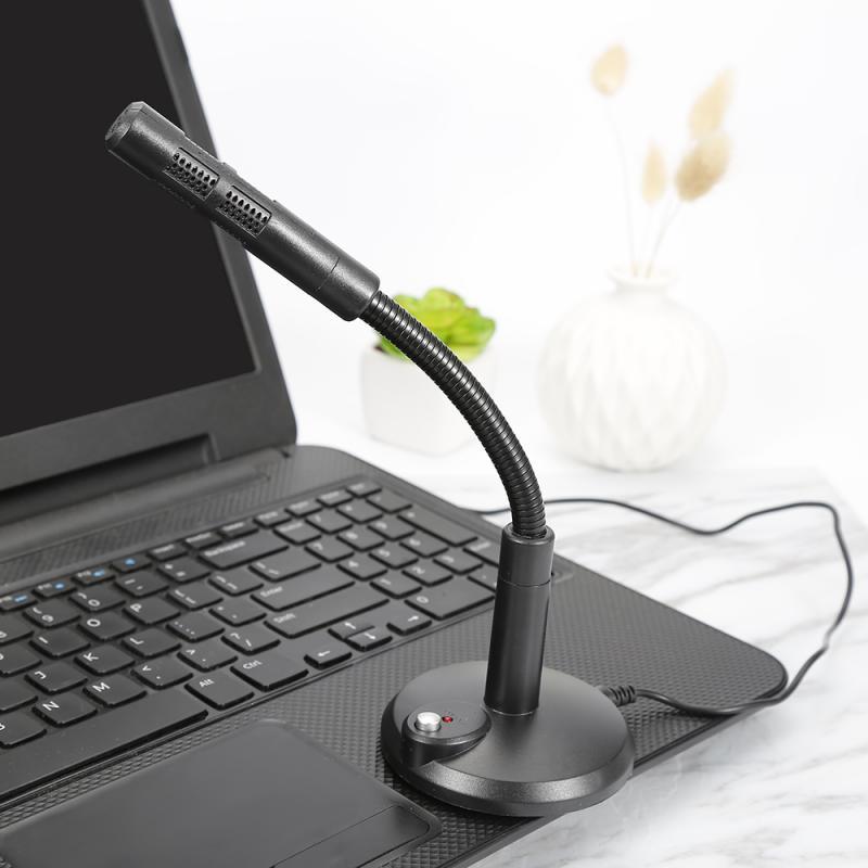 USB Desktop Microphone with Adjustable Gooseneck